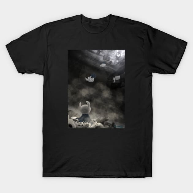 Hollow Knight Birthplace Abyss Cutscene T-Shirt by Quimser